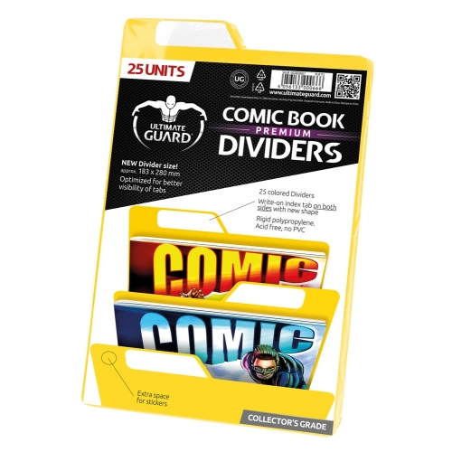 Ultimate Guard - 25 intercalaires pour Comics Premium Comic Book Dividers Jaune