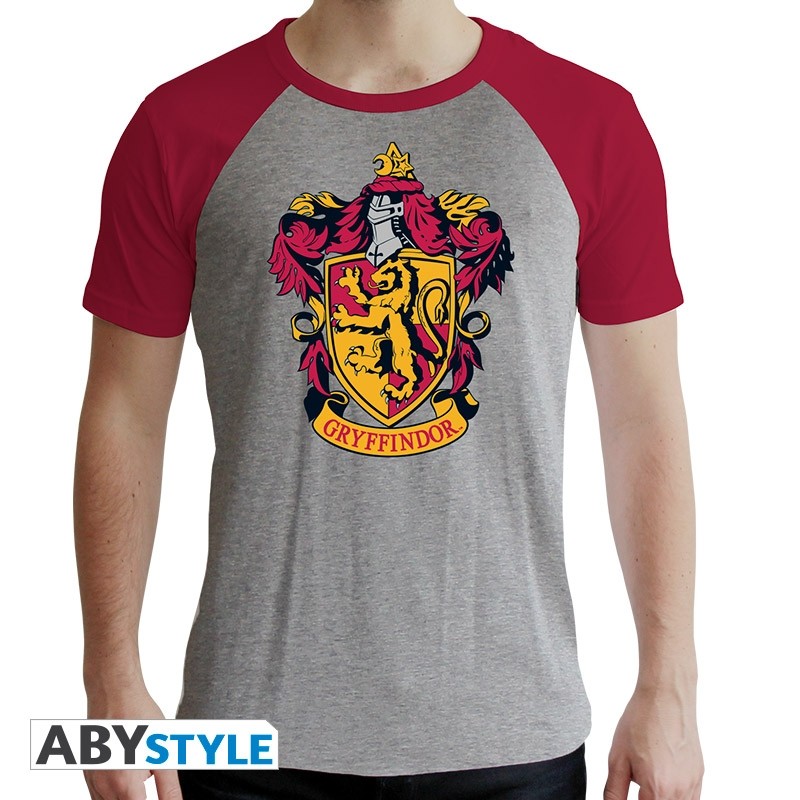 Harry Potter - Tshirt Gryffondor homme MC gris & rouge - premium