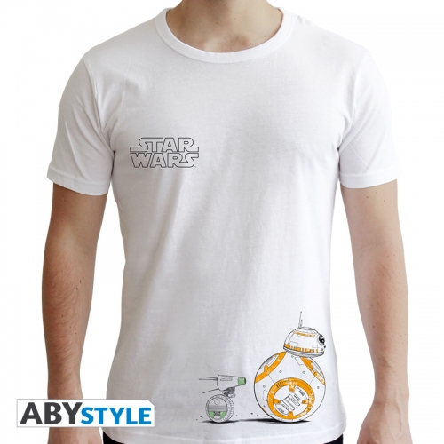 Star Wars - T-shirt Droïdes blanc