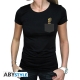 Marvel - T-shirt femme Pocket Groot noir