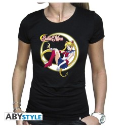 Sailor Moon - Tshirt Sailor Moon femme MC noir - basic