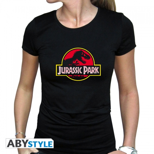 Jurassic Park - T-shirt femme Logo noir