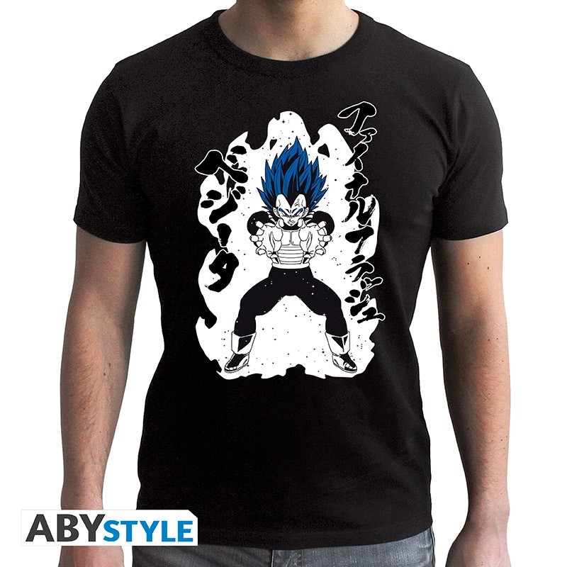Dragon Ball Super - Tshirt Vegeta Royal Blue homme MC black-New Fit Dragon Ball Super - Tshirt Vegeta Royal Blue homme MC black-New Fit