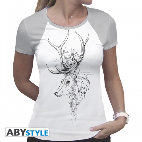 Harry Potter - T-shirt femme Patronus blanc & gris - premium