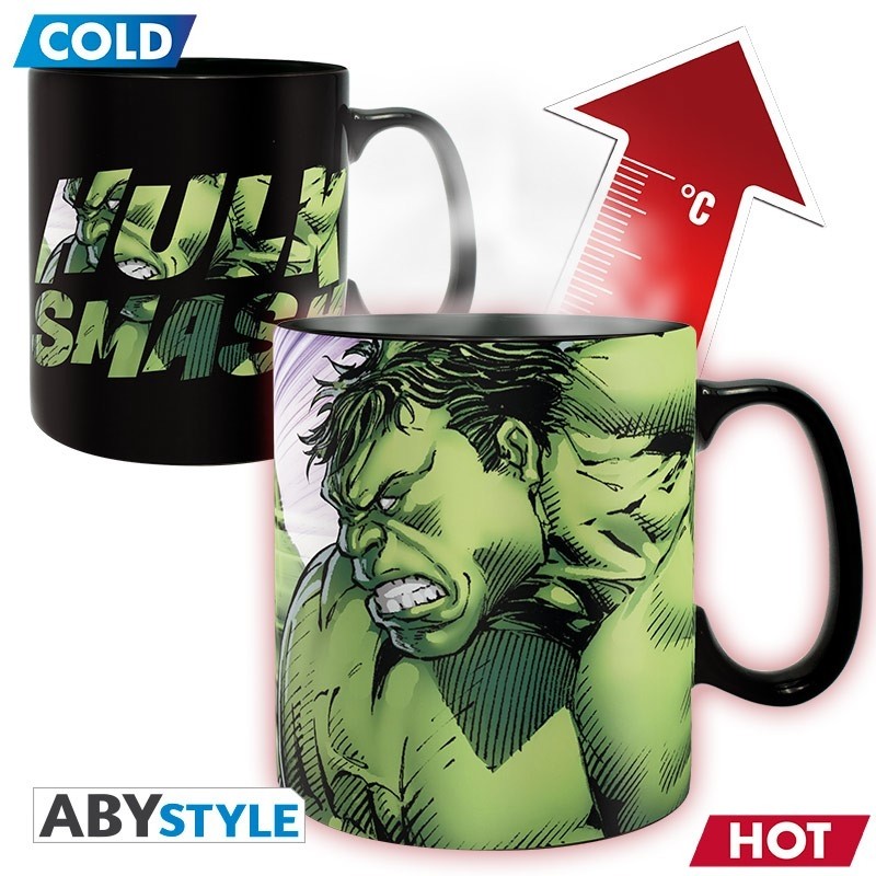 Marvel - Mug Heat Change - 460 ml - HULK SMASH - x2