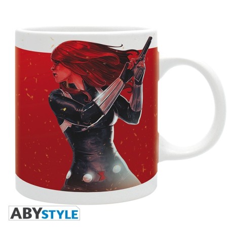 Marvel - Mug - 320 ml - Black Widow enflammée - subli - x2