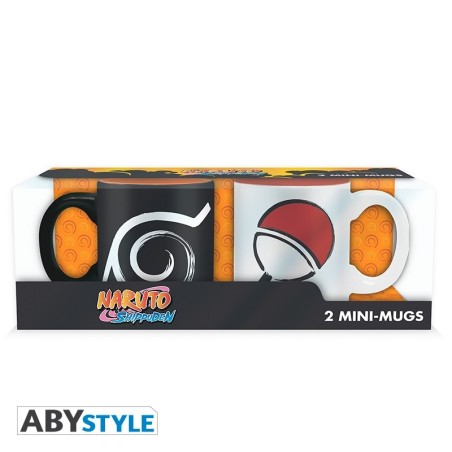 Naruto Shippuden - Set 2 mugs à espresso - 110 ml - Konoha & Uchihax2