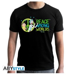 Rick And Morty - Tshirt Peace Among Worlds homme MC black- new fit