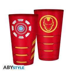 Marvel - Verre XXL - 400 ml - Iron Man - boîte x2