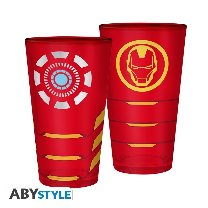Marvel - Verre XXL - 400 ml - Iron Man - boîte x2