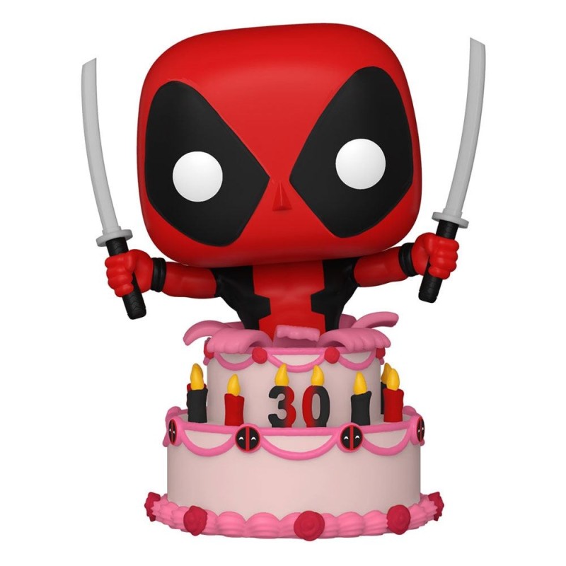 Marvel - Deadpool 30th Anniversary Figurine POP! Vinyl Deadpool in Cake 9 cm