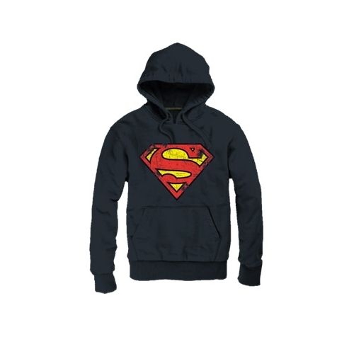 Superman - Sweat à capuche Logo noir
