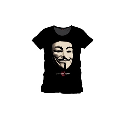 V pour Vendetta - T-Shirt Mask noir