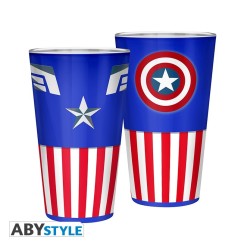 Marvel - Verre XXL - 400 ml - Captain America - boîte x2