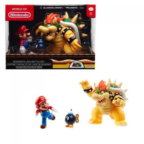 Nintendo - Figurines articulées Mario Vs. Bowser 10cm