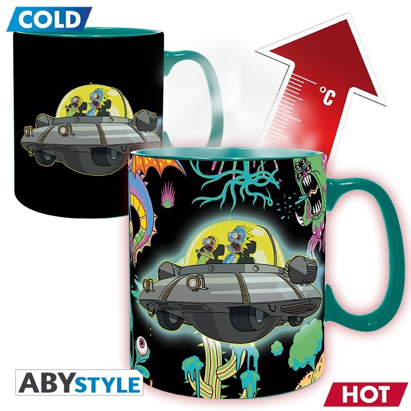 Rick & Morty - Mug Heat Change - 460 ml -Vaisseau - boîte x2
