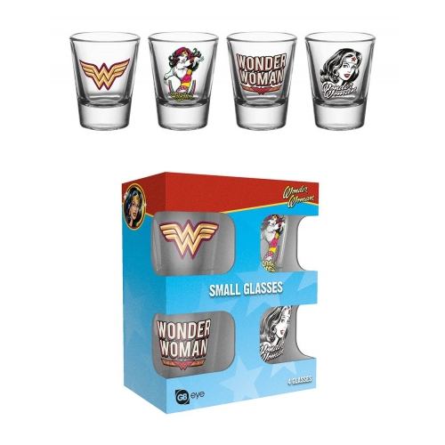 Wonder Woman - Set 4 verres à shot 60's Pop