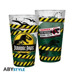 Jurassic Park - Verre XXL - 400 ml - Danger high voltage - x2