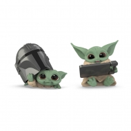 Star Wars Mandalorian  - Pack 2 figurines Bounty Collection The Child Helmet Peeking & Datapad Tablet