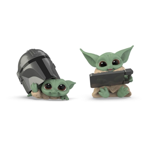 Star Wars Mandalorian - Pack 2 figurines Bounty Collection The Child Helmet Peeking & Datapad Tablet