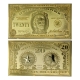 Fallout : New Vegas - Réplique New California Republik 20 Dollar Bill (plaqué or)