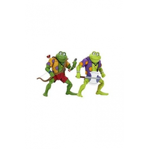 Les Tortues Ninja - Pack 2 figurines Genghis & Rasputin Frog 18 cm