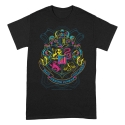 Harry Potter - T-Shirt Neon Hogwarts Crest