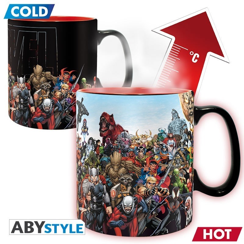 Marvel - Mug Heat Change - 460 ml - Héros Marvel - x2