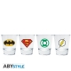 DC Comics - Pack de 4 Shooters Emblèmes