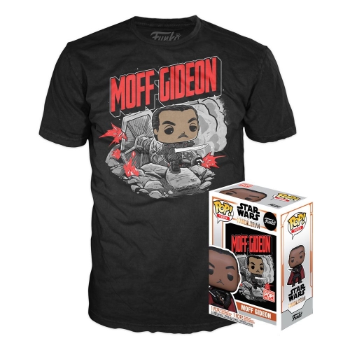 Star Wars The Mandalorian - Set Figurine POP! et T-Shirt Moff Gideon