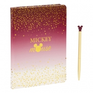 Disney - Cahier A5 avec stylo Mickey Berry Glitter