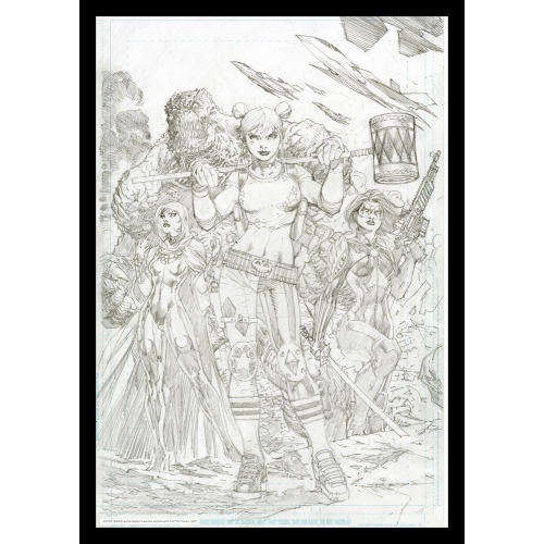 DC Comics - Lithographie Harley Quinn Comic Book Art Print 42 x 30 cm