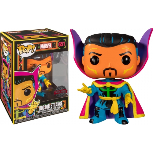 Marvel - Figurine POP! Marvel Black Light Dr. Strange 9 cm