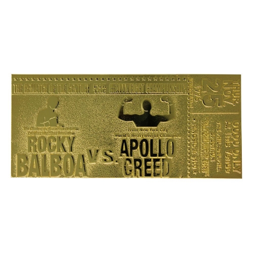 Rocky II - Réplique Superfight II Ticket (plaqué or)