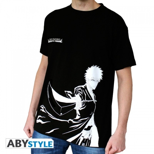 BLEACH - Tshirt Ichigo N&B homme MC black - basic