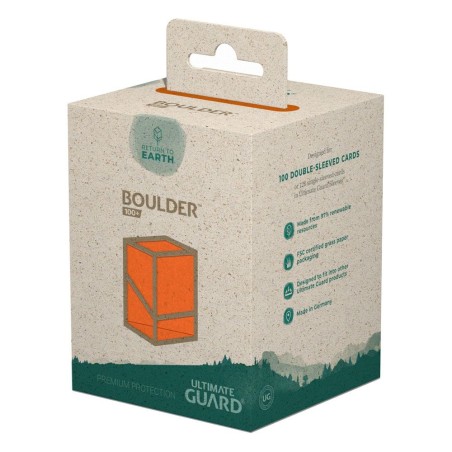 Ultimate Guard - Return To Earth Boulder Deck Case 100+ taille standard Orange