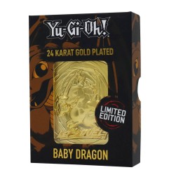 Yu-Gi-Oh ! - Réplique Card Baby Dragon (plaqué or)