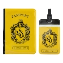 Harry Potter - Set étiquette de bagage & étui pour carte de transport Hufflepuff