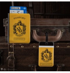 Harry Potter - Set étiquette de bagage & étui pour carte de transport Hufflepuff