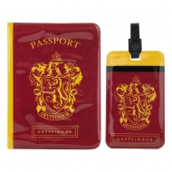 Harry Potter - Set étiquette de bagage & étui pour carte de transport Gryffindor