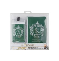 Harry Potter - Set étiquette de bagage & étui pour carte de transport Slytherin