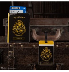 Harry Potter - Set étiquette de bagage & étui pour carte de transport Hogwarts