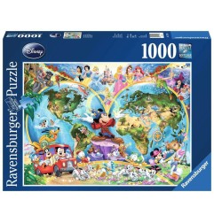Disney - Puzzle carte du monde de  (1000 pièces)