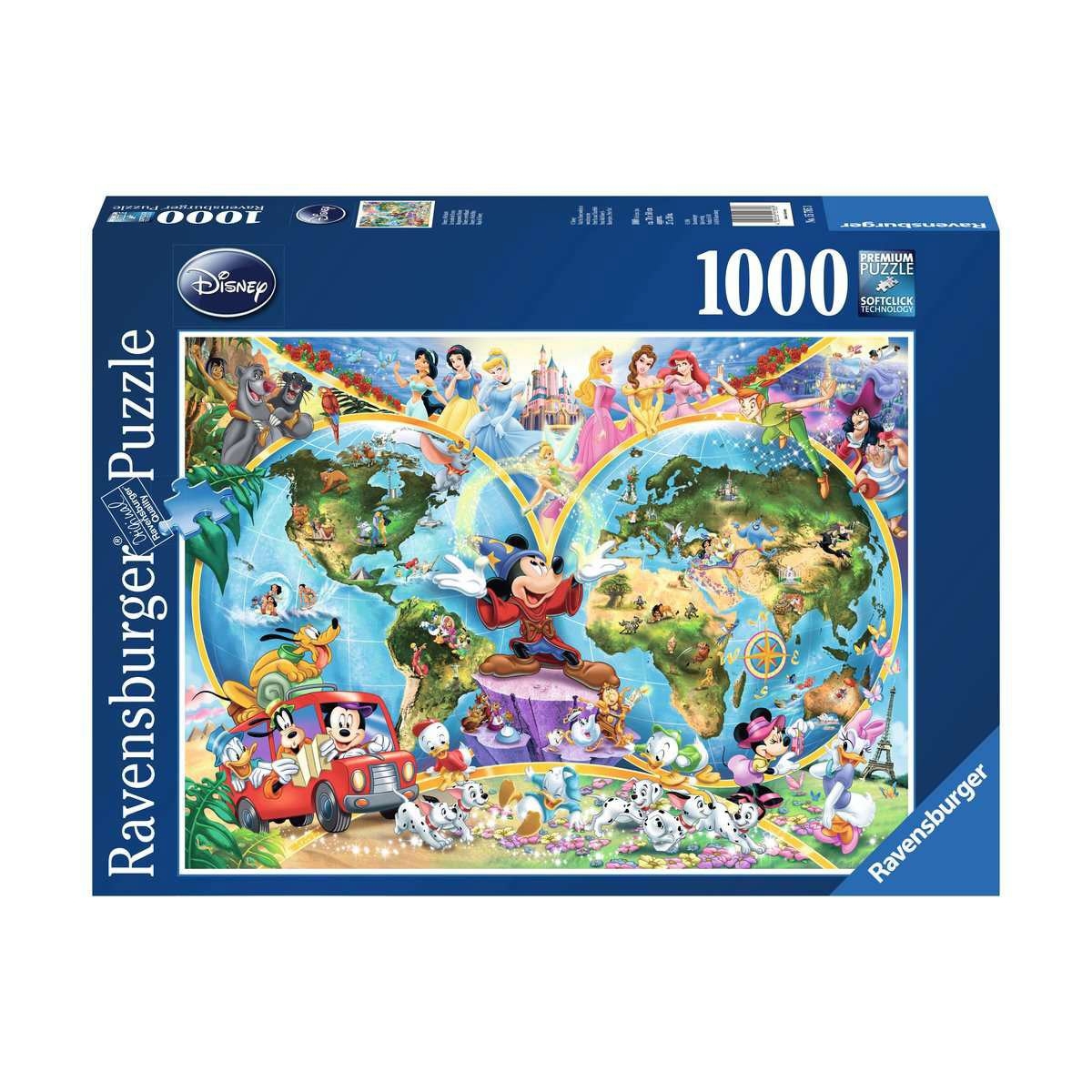 Disney - Puzzle carte du monde de Disney (1000 pièces) - Puzzle - LDLC