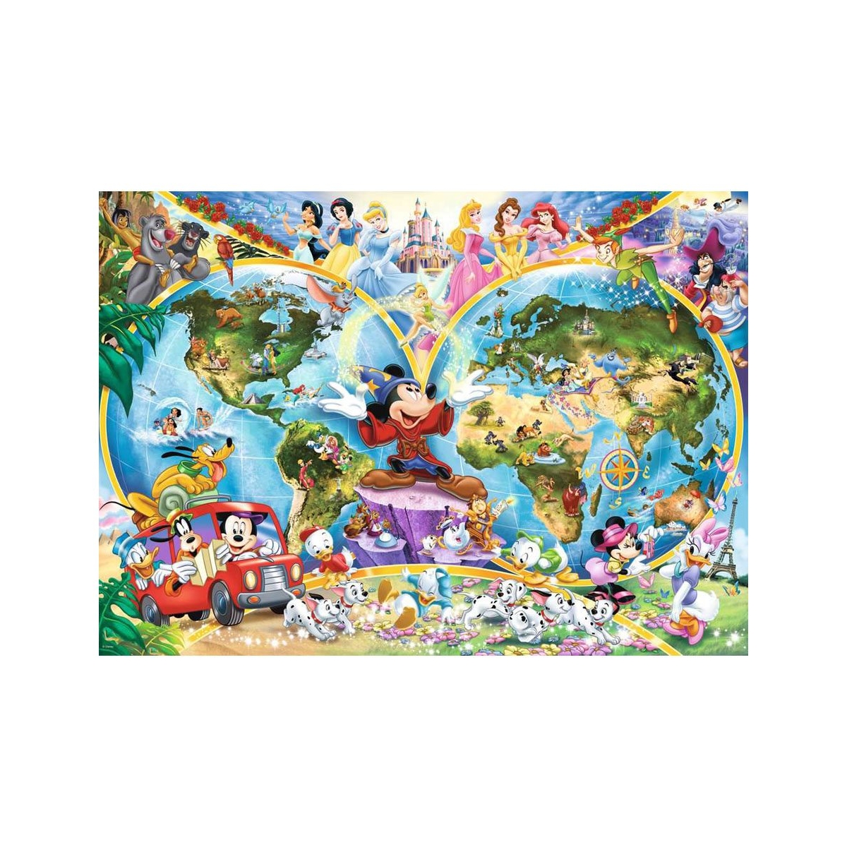 Disney - Puzzle carte du monde de Disney (1000 pièces) - Puzzle - LDLC