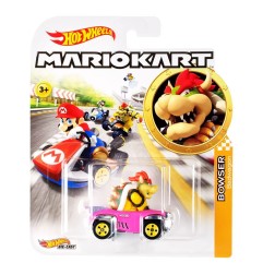 Super Mario - Mario Kart Hot Wheels véhicule métal 1/64 Bowser (Badwagon) 8 cm
