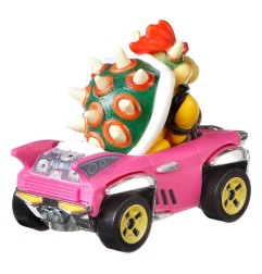 Super Mario - Mario Kart Hot Wheels véhicule métal 1/64 Bowser (Badwagon) 8 cm