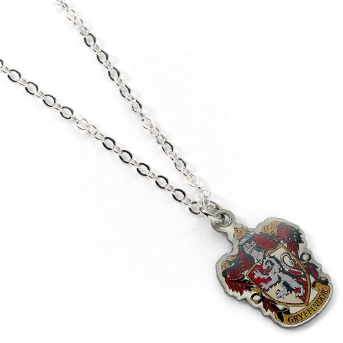 Harry Potter - Pendentif et collier plaqué argent Gryffindor Crest