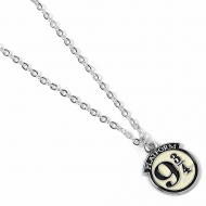 Harry Potter - Pendentif et collier plaqué argent Platform 9 3/4