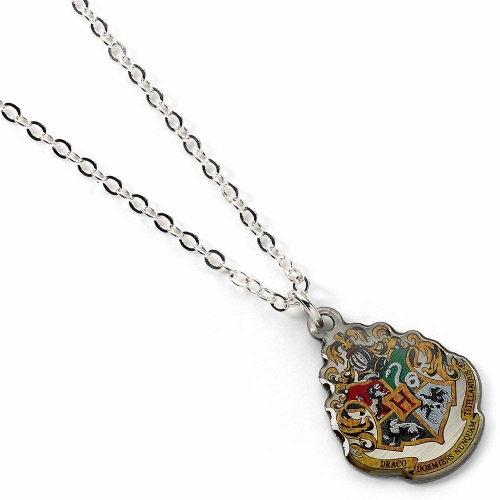 Harry Potter - Pendentif et collier plaqués argent Hogwarts